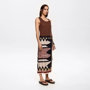Czarna spódnica pareo Ikat BIMBA Y LOLA
