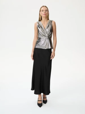 Czarna spódnica maxi z wysokim stanem TARANKO