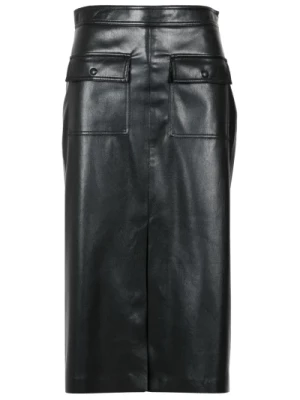 Czarna spódnica ołówkowa z kieszeniami Msgm