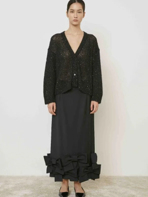 CZARNA SPÓDNICA Z KOKARDAMI MEIMEIJ