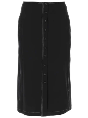 Czarna spódnica z krepy - Stylowa i elegancka LOW Classic