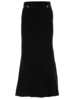 Czarna spódnica z tweedu - Klasyczny styl Alessandra Rich