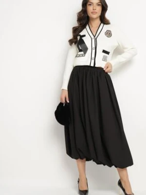 Czarna Spódnica z Wiskozą w Stylu Bombki Dennielle jusdepom