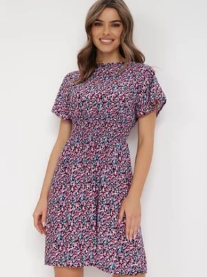 Czarno-Różowa Sukienka Aesampos cflo