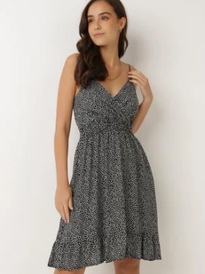 Czarna Sukienka Agalena rosa