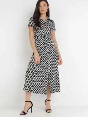 Czarno-Biała Sukienka Alethanthei by swan