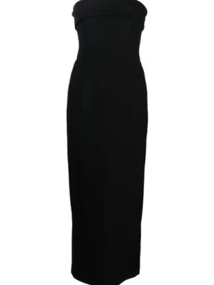 Czarna sukienka bez rękawów z detalami podwinięcia The New Arrivals Ilkyaz Ozel
