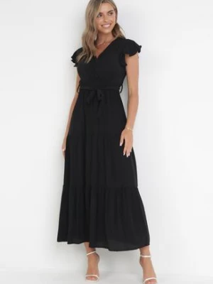 Czarna Sukienka Cephemus rosa