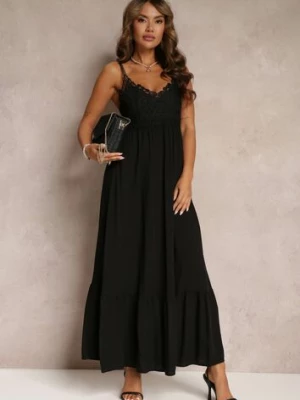 Czarna Sukienka Chryazire rosa