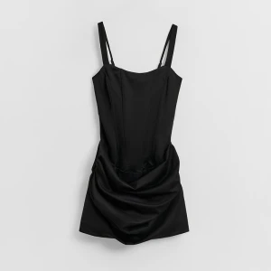 Czarna sukienka gorsetowa mini na ramiączkach House