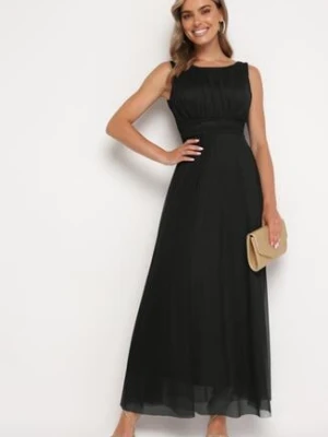 Czarna Sukienka Koktajlowa z Tiulowym Dołem Elasoria lovery