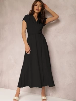 Czarna Sukienka Kopertowa Appephone by swan