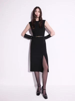 Czarna sukienka midi bez rękawów TARANKO