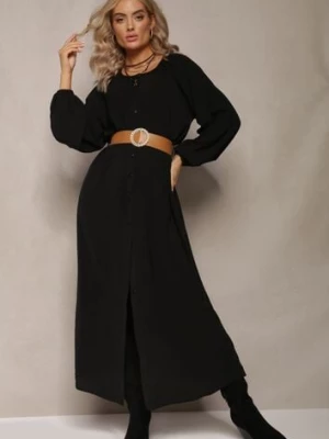 Czarna Sukienka Palane rosa