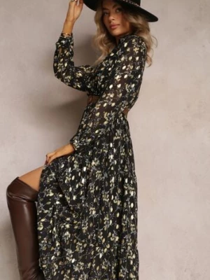 Czarna Sukienka Sachiel rosa