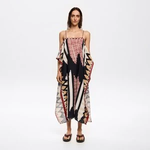 Czarna sukienka z chusty Ikat BIMBA Y LOLA