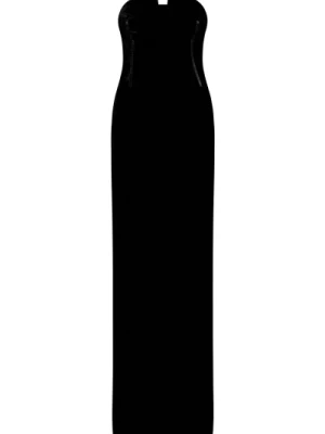 Czarna sukienka z dekoltem w serek Tom Ford