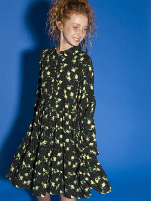 Czarna sukienka z długim rękawem LEMON Reporter