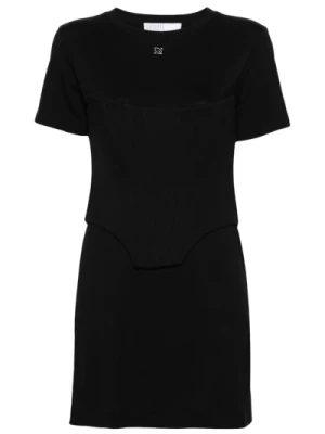 Czarna sukienka z koronką w stylu gorsetu Giuseppe Di Morabito