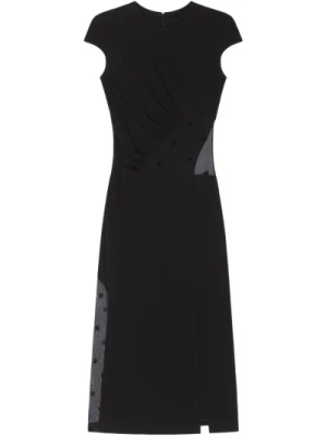 Czarna Sukienka z Plumetisem Givenchy