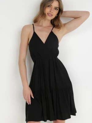 Czarna Sukienka z Wiskozy Aikena cflo