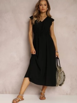 Czarna Sukienka z Wiskozy Apostelis cflo