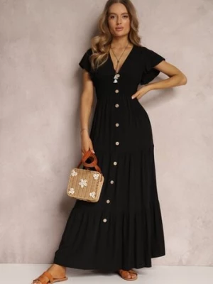 Czarna Sukienka z Wiskozy Lobsy cflo