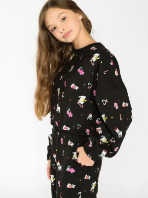 Czarna świąteczna bluza dresowa Reporter