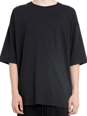 Czarna T-shirt Oversize z Bawełny Thom Krom