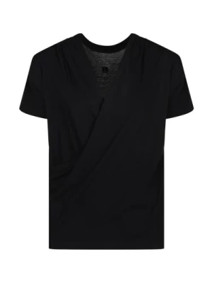 Czarna T-shirt z Marszczeniem Givenchy
