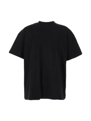 Czarna T-shirt z podwójną warstwą Jil Sander