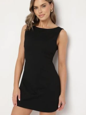 Czarna Taliowana Sukienka z Bawełną Talaza retro & icone