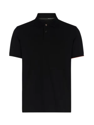 Czarna techniczna tkanina Macro Polo Shirt RRD
