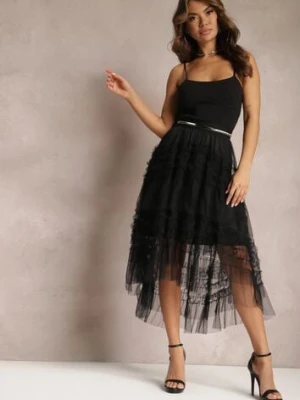 Czarna Tiulowa Spódnica Rozkloszowana Agandya elsa.m by may