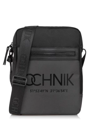 Czarna torba męska z logo OCHNIK