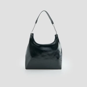 Czarna torba na ramię z łańcuszkami House