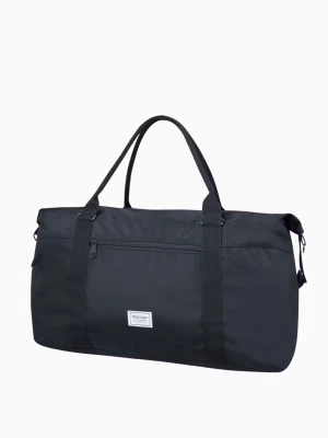 Czarna torba podróżna z regulowanym paskiem Puccini