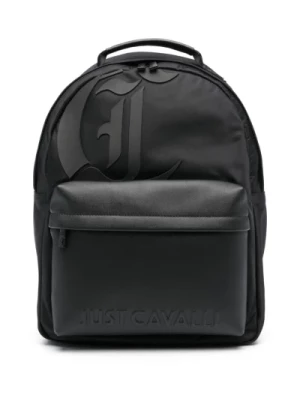 Czarna torba wiaderko i plecak dla mężczyzn Just Cavalli