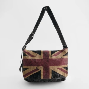 Czarna torba z motywem flagi UK House