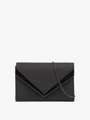 Czarna Torebka Kopertówka z Dodatkowym Łańcuszkiem Milenna caely