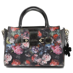 Czarna Torebka Laura Vita Stylowy Kuferek Damski