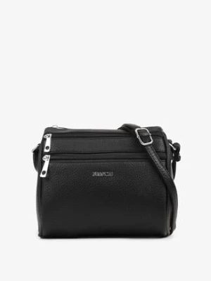 Czarna Torebka Listonoszka z Suwakami Savireline francis