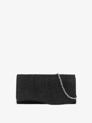 Czarna Torebka Ozdobiona Metaliczną Nicią Lidisse