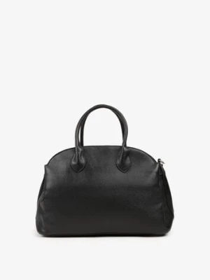 Czarna Torebka Shopperka na Ramię z Paskiem Arovire kassandra