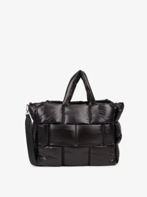 Czarna Torebka Typu Shopper Ozdobiona Wypukłym Pikowaniem Vamiste kassandra