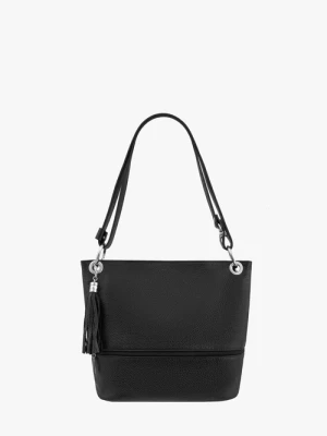 Czarna torebka z frędzlem Ryłko