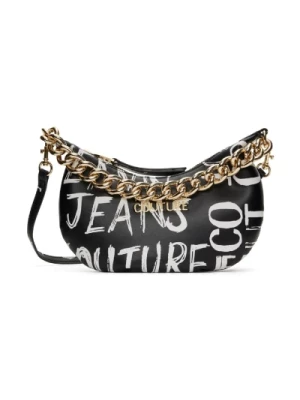 Czarna torebka z logo Couture dla kobiet Versace Jeans Couture