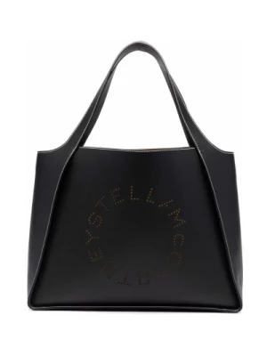 Czarna torebka z logo z ekoskóry Stella McCartney
