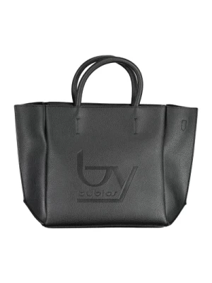 Czarna torebka z poliuretanu z nadrukiem Byblos