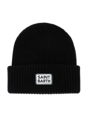 Czarna wełniana beanie czapka MC2 Saint Barth
